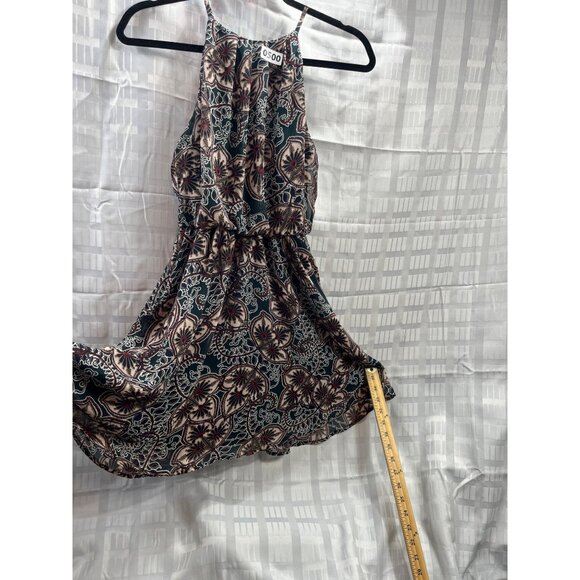 LUSH WOMEN DRESS SLEVEELESS SIZE XS GREEN MULTICOLOR - Picture 9 of 16